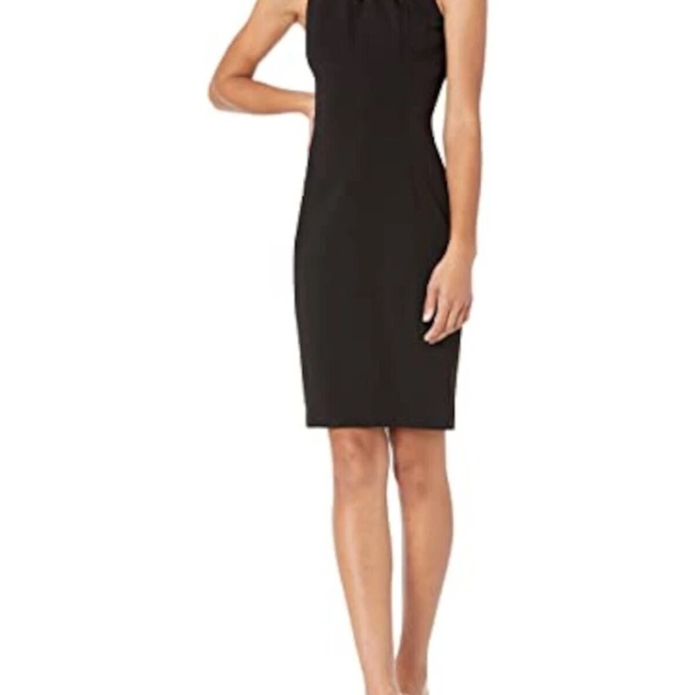 Calvin Klein Black Halter Sheath Dress